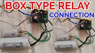 Compressor box relay connection with capacitor in Urdu/Hindi