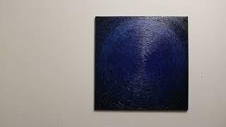 Peinture abstraite au couteau Éclat bleu sombre