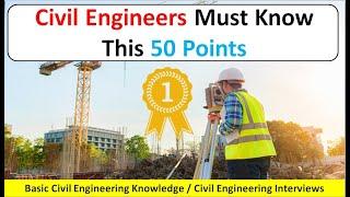 Civil Engineering Basic Knowledge 2023 || Civil Engineering Interview Question 2024