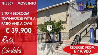 Under 40K 3 to 4 Bedroom Townhouse + Cave Storage Property for sale in Spain inland Andalucia TH5367