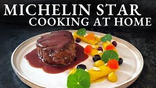 Fine dining BEEF TENDERLOIN recipe | Pumpkin - Blueberries - Ginger