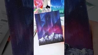 Easy Aurora Acrylic Painting Step By Step #art #painting #shorts