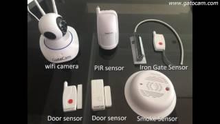 GatoCam Home alarm Camera Wifi Pan Tilt Baby Monitor test Video