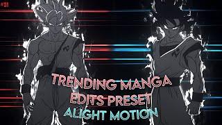 Trending Manga Edits Presets | Alight Motion