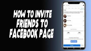 How do I invite friends to like my Facebook page on my phone?