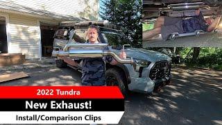 2022 Toyota Tundra/Tig Welding Creations Exhaust, Match Made in Heaven.  Install/Comparison Clips