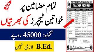 Female Teacher Jobs 2022| Today Government Jobs in Pakistan| Today Latest Jobs| APS Jobs 2022