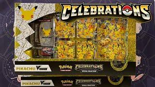 Pokemon Celebrations Pikachu V-Union Boxes - 1 Full Art and 2 Classic Cards!