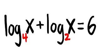 solving a logarithmic equation with different bases