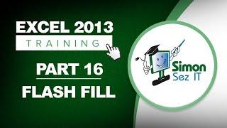 Excel 2013 for Beginners Part 16: How to Use Flash Fill in Excel 2013