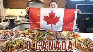 I Cooked The BIGGEST CANADIAN FEAST To Welcome Home My Wife To CANADA