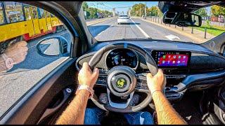 NEW Abarth 500e [155 hp] |0-100| POV Test Drive #2173 Joe Black