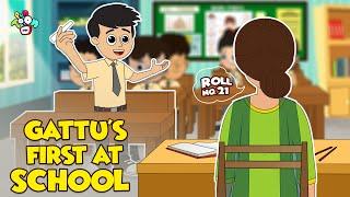 Gattu's First at School | New Roll Number | Animated Stories | English Cartoon | PunToon Kids