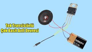 TEK MOSFET İLE AMFİ DEVRESİ - KENDİN YAP ( IRF 3205 ) DIY easy amplifier