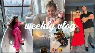 weekly vlog: viral Dubai chocolate, beach,SLS hotel and a lot of food I ترجمة عربية