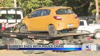 Police chase ends in 3-vehicle crash in Bartlett