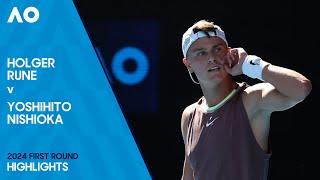 Holger Rune v Yoshihito Nishioka Highlights | Australian Open 2024 First Round