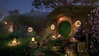 Hobbit Bag End Spring ‍️ Calm Night in the Shire Ambience for Sleep & Relaxation | Immersive 4K