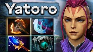 Яторо на Антимаге дерется с командой, а не просто фармит - Yatoro Antimage 7.37 DOTA 2