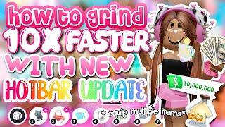 HOW TO GRIND 10x FASTER IN ADOPT ME WITH NEW HOTBAR UPDATE⏳