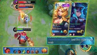 Trying To Carry a Toxic Couble With Bane - Solo Rank Hell Bane Top Global 1 Build ~ MLBB