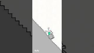 Cube guy falls down the stairs and dies #shorts #animation | audio by @YaBoiVanillite