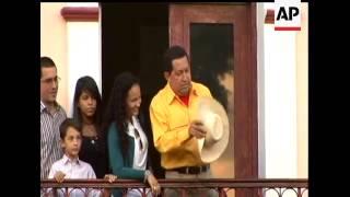 Venezuelan President Hugo Chavez sang, danced and said he intends to stay in power for two more deca