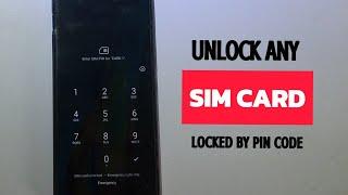 How to unlock SIM card locked by pin code