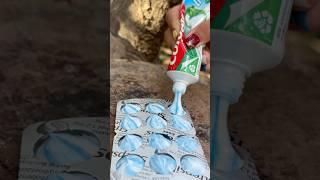 Survival Skills: Single mom show SMART idea with toothpaste saving in forest #camping #bushcraft