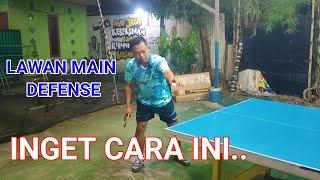 Strategi bermain tenis meja dengan gaya bermain chop defense jarak jauh