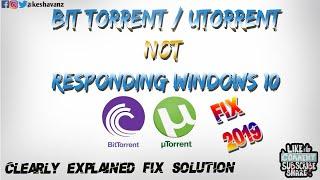 Bittorrent / utorrent not responding (already running) in windows - FIX  2019