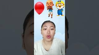 letusin balon berisi pororo,ipin , Spongebob #shortvideo