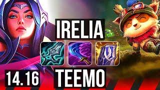 IRELIA vs TEEMO (TOP) | 6 solo kills | NA Diamond | 14.16