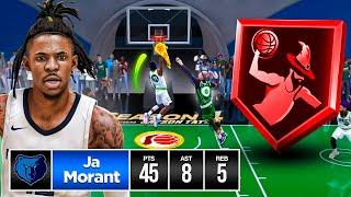 JA MORANT BUILD is INSANE in NBA 2K25 CRAZY CONTACT DUNKS + BEST SLASHER GUARD BUILD