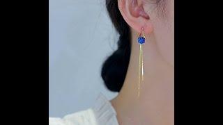 ImYan Jewelry | Blue Gem Earrings