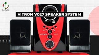 Multimedia Speaker System: VITRON V027 AC/DC 2.1 Channel Speaker System.