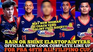 RAIN OR SHINE ELASTOPAINTERS OFFICIAL NEW LOOK COMPLETE LINE UP FOR  PBA 48TH ALL FILIPINO CUP