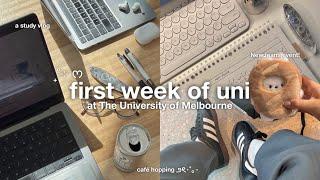 STUDY VLOG  first week of uni, 9AM lectures, play line friends event, 2nd year at unimelb!