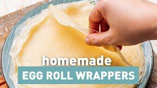 Homemade Egg Roll Wrappers (Just 3 Ingredients!)