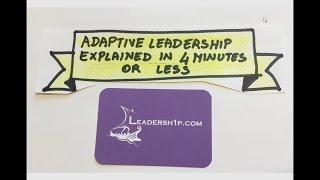 Adaptive Leadership explained in 4 minutes