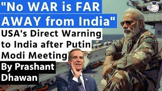 USA's Direct Warning to India after Putin Modi Meeting | Eric Garcetti's Video goes viral