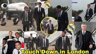 Real Madrid Stars Touching Down in London for Champions League FinalVinicius Bellingham Courtois