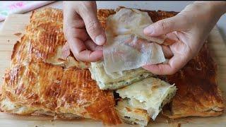 2 BEZEDEN SU BÖREĞİNİ ARATMAYACAK 40 KAT BÖREK YAPTIM TEK TEK AÇMAK YOK PRATİK BÖREK YAPIMI