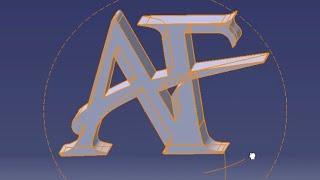 How to create 3d logos using catia v5 #sketch tracer #catia v5 #logo