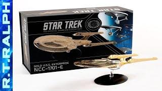 Star Trek Official Starship Collection By Eaglemoss/Master Replicas. XLG3. Gold USS Enterprise1701-E