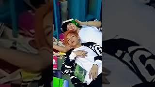 Remember when taehyung fell asleep on jimin's arm after the shoot #bts#taehyung#jimin#army