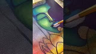 How to paint a beautiful Buddha painting using acrylics and the thoughts behind the process !!