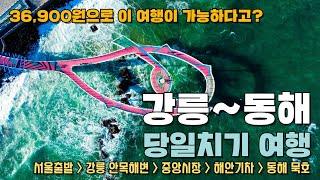 강릉 & 동해  36,900원에 즐길 수 있는 국내 당일치기 여행!  서울 출발 강릉 #안목해변 #강릉중앙시장 #동해해안선열차 #동해 묵호항 도째비골까지