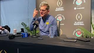 Michigan coach Jim Harbaugh talks Alabama and the Rose Bowl Game