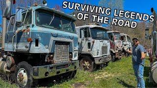 Exploring Private Junk Yard Full of RARE Cabover Semi Trucks!